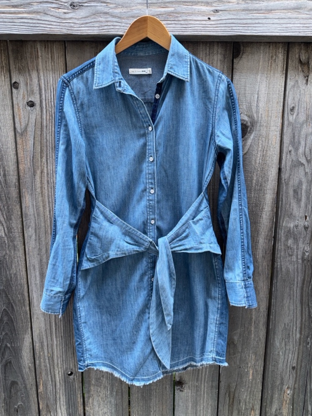 Rag and Bone Indigo Denim Destroyed Sadie Dress Size Small - Picture 2 of 10